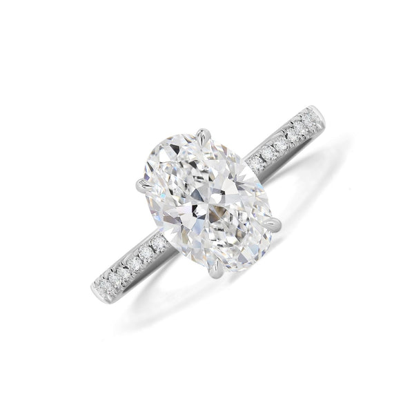 Gradient Pave Oval Ring