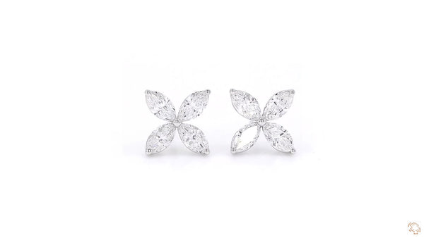 Flower Marquise Studs