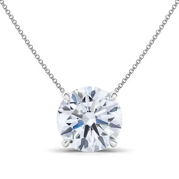 Round Solitaire Necklace 1ct D VVS2