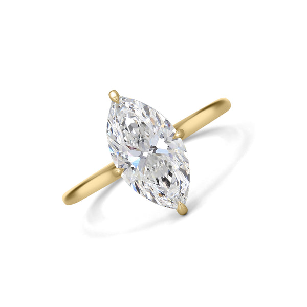 Martini Hidden Halo Marquise Ring